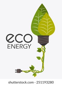 Ecology design over white background, vector illustration.