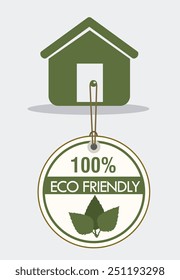 Ecology design over white background, vector illustration.