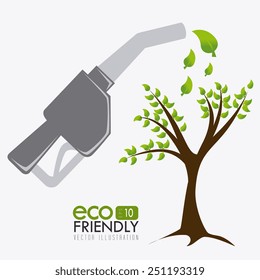 Ecology design over white background, vector illustration.
