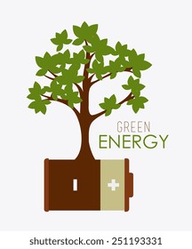 Ecology design over white background, vector illustration.
