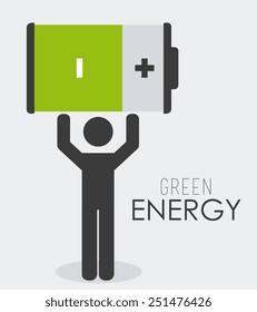 Ecology design over white background, vector illustration.