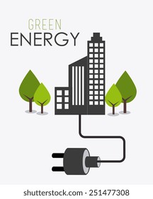 Ecology design over white background, vector illustration.