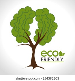 Ecology design over white background, vector illustration.