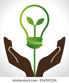 Ecology design over white background, vector illustration.