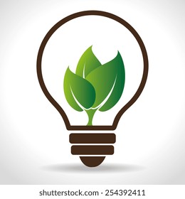 Ecology design over white background, vector illustration.