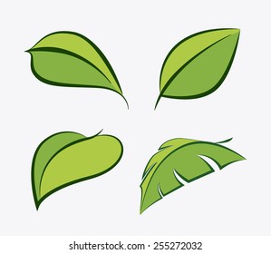 Ecology design over white background, vector illustration.