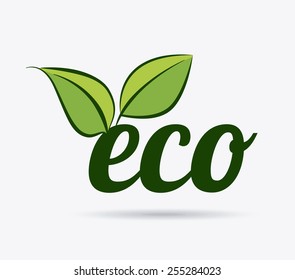 Ecology design over white background, vector illustration.
