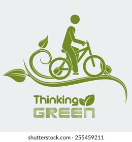 Ecology design over white background, vector illustration.