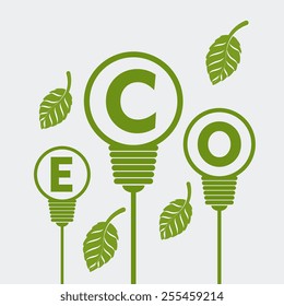 Ecology design over white background, vector illustration.