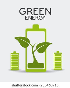 Ecology design over white background, vector illustration.