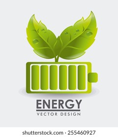 Ecology design over white background, vector illustration.