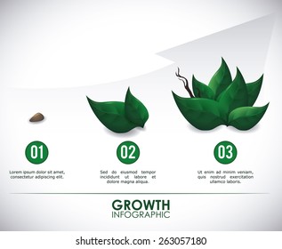 Ecology design over white background, vector illustration.
