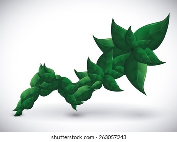 Ecology design over white background, vector illustration.