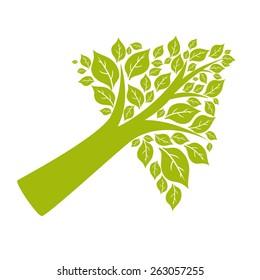 Ecology design over white background, vector illustration.