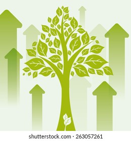 Ecology design over white background, vector illustration.