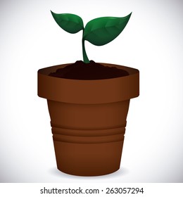 Ecology design over white background, vector illustration.