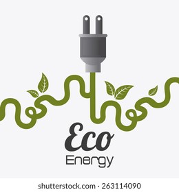 Ecology design over white background, vector illustration.