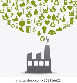 Ecology design over white background, vector illustration.