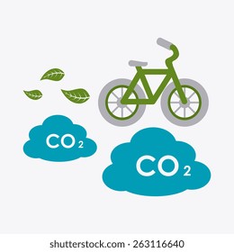 Ecology design over white background, vector illustration.