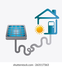 Ecology design over white background, vector illustration.