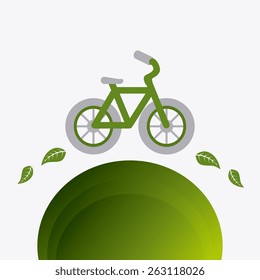 Ecology design over white background, vector illustration.