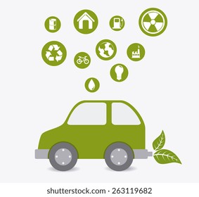 Ecology design over white background, vector illustration.