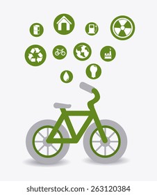 Ecology design over white background, vector illustration.