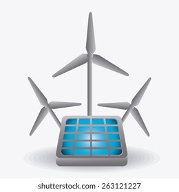 Ecology design over white background, vector illustration.