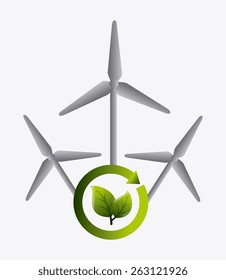 Ecology design over white background, vector illustration.