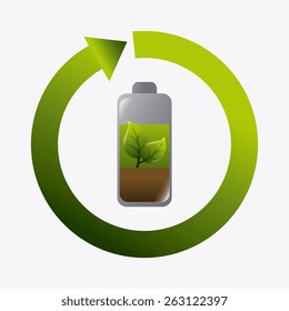 Ecology design over white background, vector illustration.
