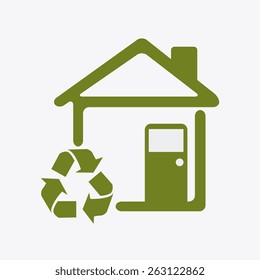 Ecology design over white background, vector illustration.