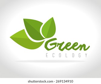 Ecology design over white background, vector illustration.