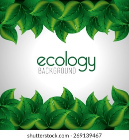 Ecology design over white background, vector illustration.