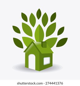 Ecology design over white background, vector illustration.