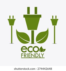 Ecology design over white background, vector illustration.