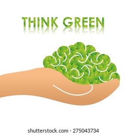 Ecology design over white background, vector illustration.