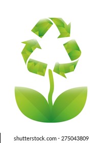 Ecology design over white background, vector illustration.