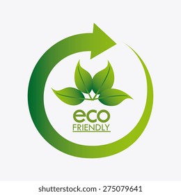 Ecology design over white background, vector illustration.