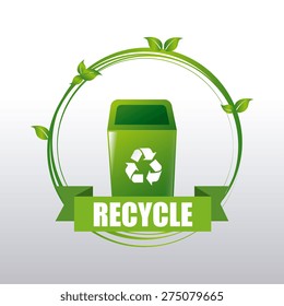Ecology design over white background, vector illustration.