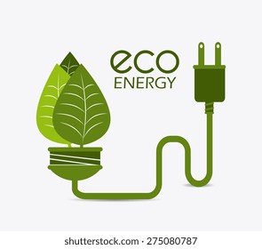 Ecology design over white background, vector illustration.