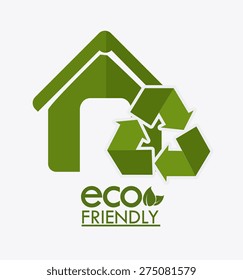 Ecology design over white background, vector illustration.