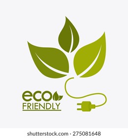 Ecology design over white background, vector illustration.