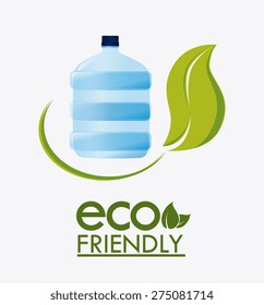 Ecology design over white background, vector illustration.