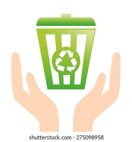 Ecology design over white background, vector illustration.