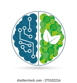 Ecology design over white background, vector illustration.