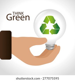 Ecology design over white background, vector illustration.