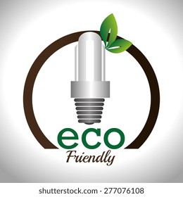 Ecology design over white background, vector illustration.