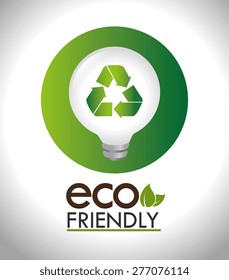 Ecology design over white background, vector illustration.