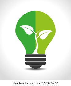 Ecology design over white background, vector illustration.