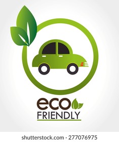 Ecology design over white background, vector illustration.